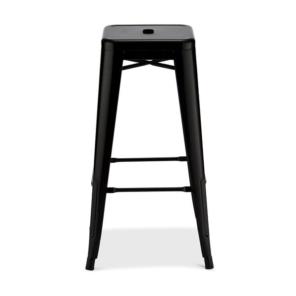 Черни метални бар столове в комплект от 2 броя 76 cm Korona - Furnhouse-image-2
