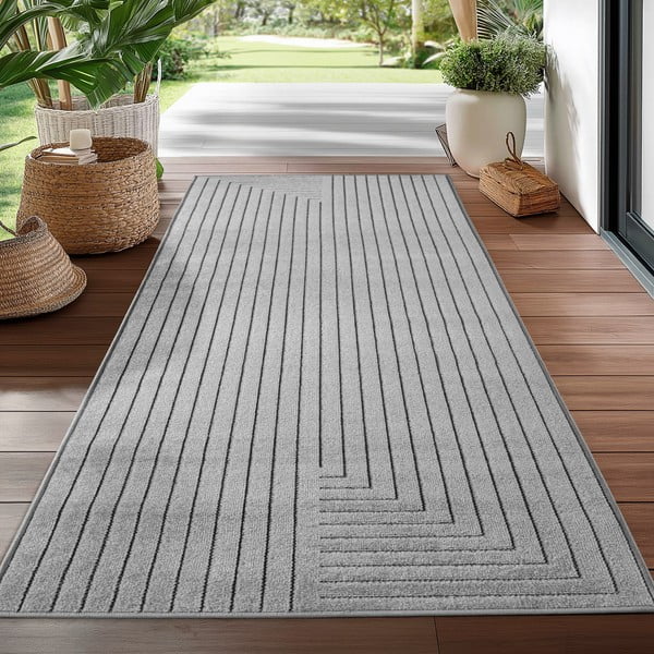 Сива пътека за открито и закрито 80x250 cm Nova 1202 – Ayyildiz Carpets-image-1