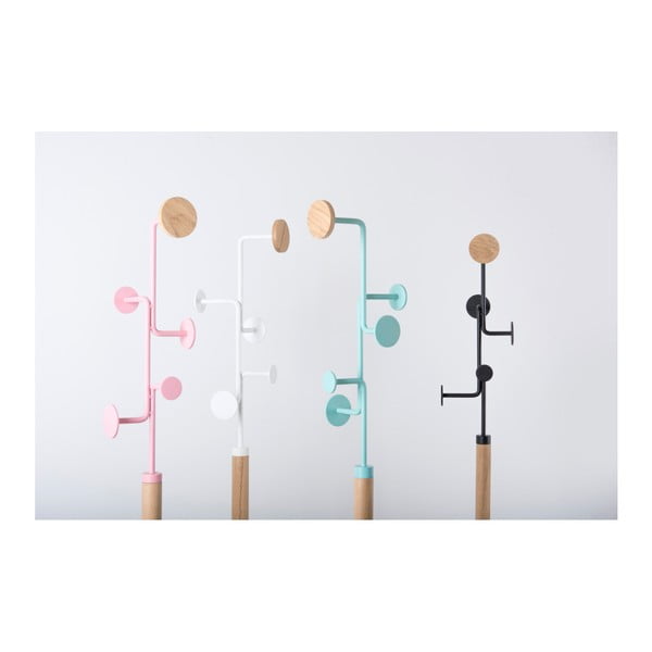 Подова етажерка от масивна дъбова дървесина с черни детайли Hook - Gazzda-image-1