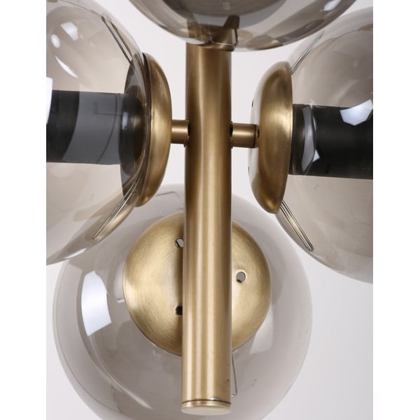 Висяща лампа със стъклен абажур в сиво-златисто ø 15 cm Forte - Squid Lighting-image-4