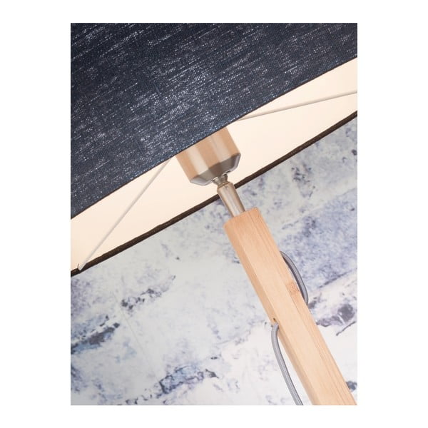 Подова лампа с тъмносив абажур и бамбукова конструкция Fuji - Good&Mojo-image-4