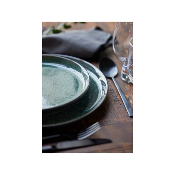 Зелена/черна десертна глинена чиния ø 21 cm Gastro Green/Black – Bitz-image-3