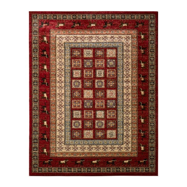 Червен и бежов килим Gemstone Ruro, 80 x 150 cm - Schöngeist & Petersen