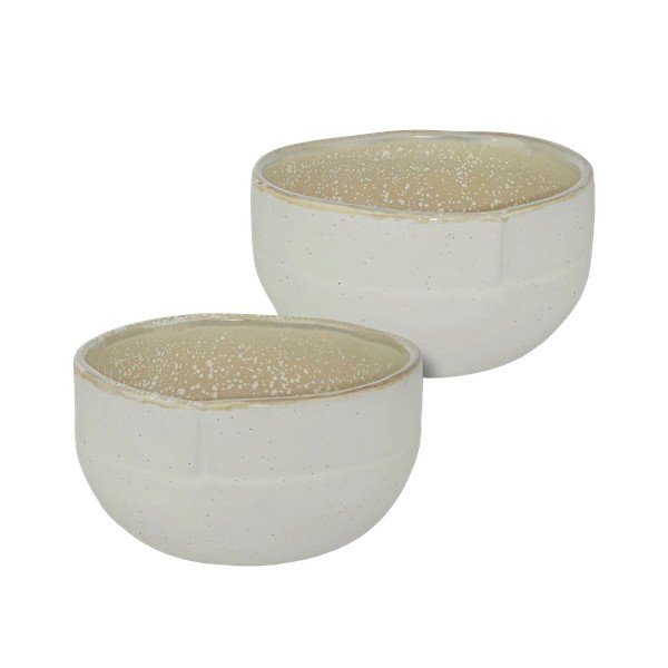 Бяло-бежови чаши в комплект от 2 бр. от камък ø 10 см Sand Grain - Mette Ditmer Denmark