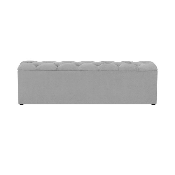 Šedý otoman k posteli s úložným prostorem Kooko Home Manna, 47 x 180 cm-image-1