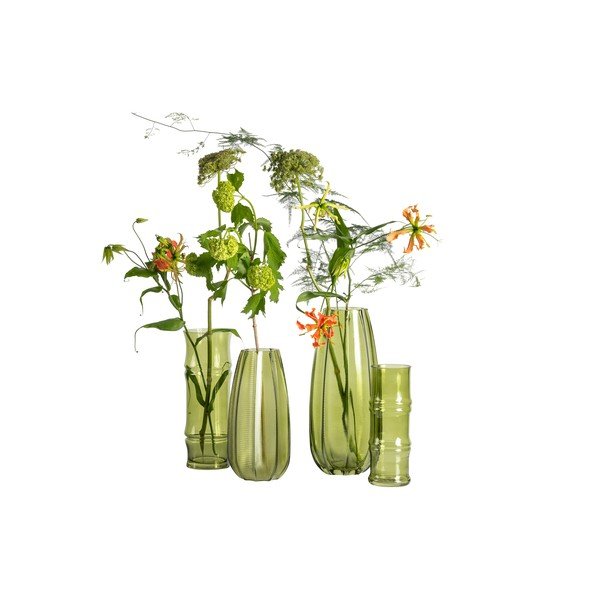 Зелена стъклена ваза Kali, височина 28 cm - WOOOD-image-3