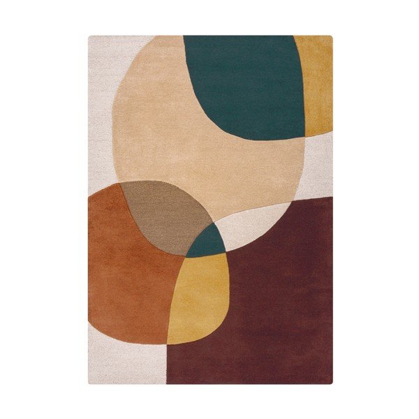 Лилав ръчно изработен вълнен килим 160x230 cm Glow Purple Multi – Flair Rugs