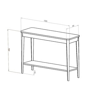 Тъмно сива конзолна масичка Ashme, широчина 85 cm - Ragaba