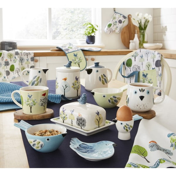 Памучна възглавница за сядане, 34 x 36 cm Forest Birds - Cooksmart ®-image-1