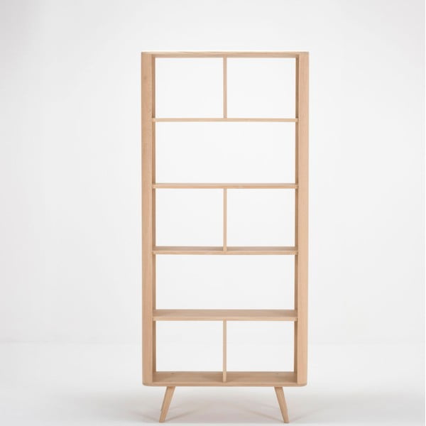 Дъбова етажерка за книги 90x200 cm Ena - Gazzda-image-2