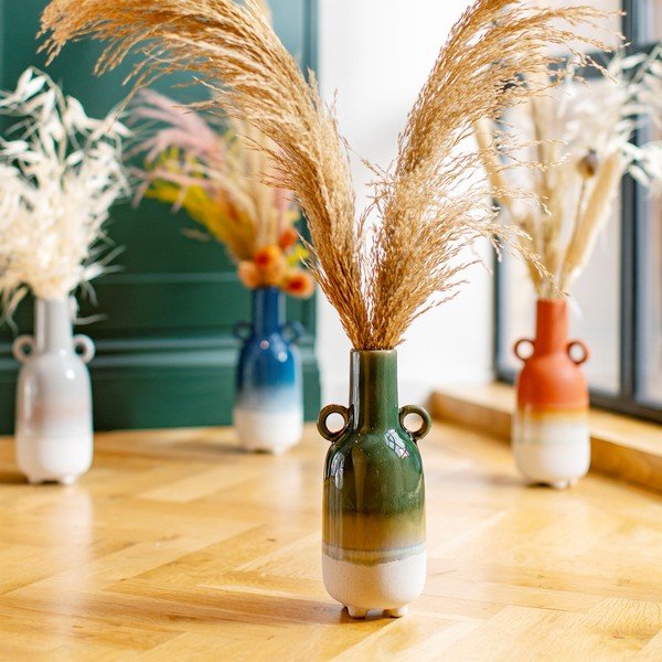 Зелена ваза Bohemian Home , височина 23 cm Mojave - Sass & Belle-image-3