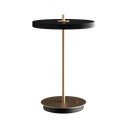 Черна LED затъмняваща се настолна лампа с метален абажур (височина 31 cm) Asteria Move – UMAGE