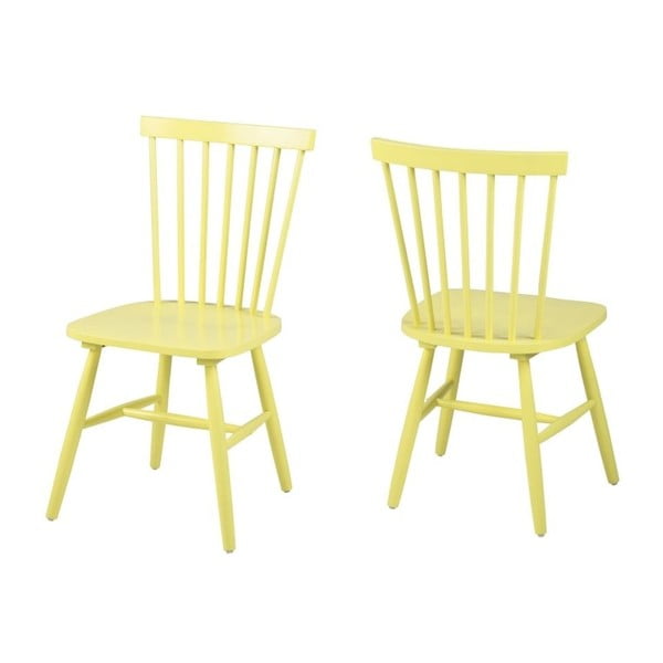 Žlutá jídelní židle Actona Riano
