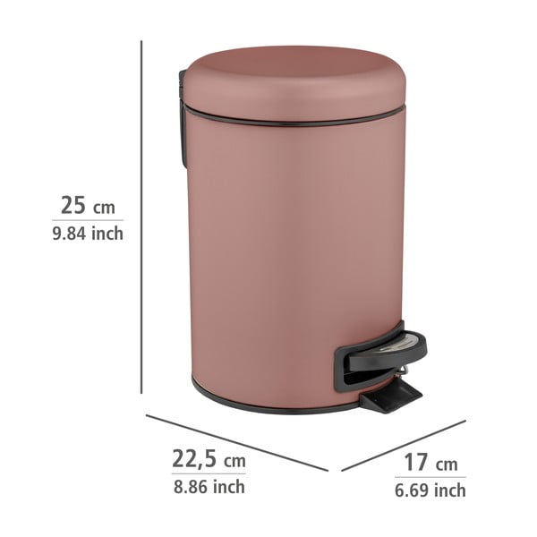 Кошче за отпадъци от педална стомана 3 л Leman - Wenko-image-3