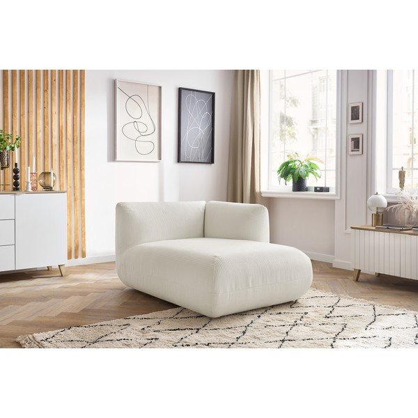Бял велурен модул за диван (десен ъгъл) Lecomte - Bobochic Paris-image-1
