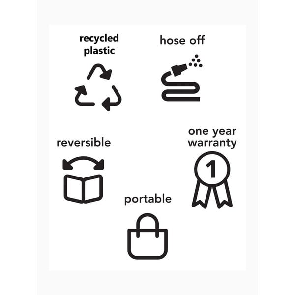 Бежово-златист двустранен килим на открито от рециклирана пластмаса , 150 x 240 cm Sydney - Fab Hab-image-4