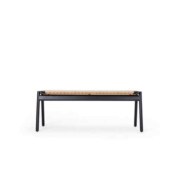 Пейка черен и естествен цвят Klupa – Gazzda-image-2