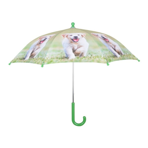 Светлозелен чадър с печат на кученце Животни - Esschert Design