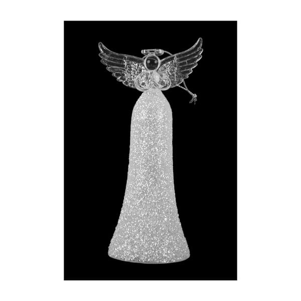 Коледна стъклена украса във формата на ангел, височина 17 см - Ego Dekor