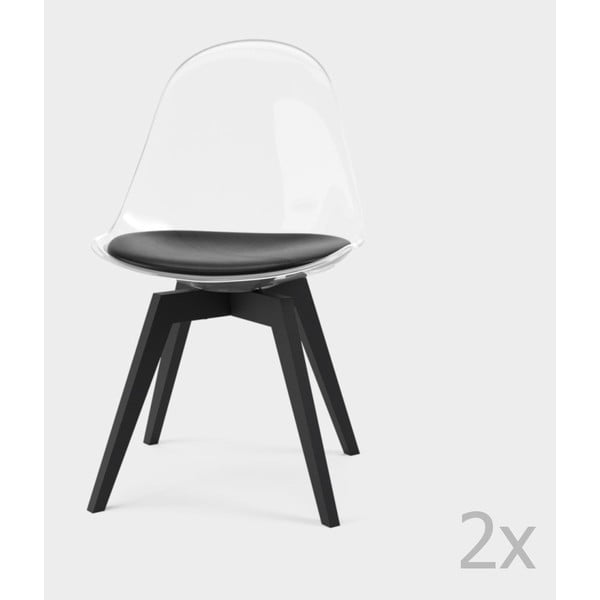 Комплект от 2 прозрачни трапезни стола Bonni - Tenzo