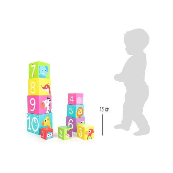 Детски блокчета за подреждане Диви животни, 10 бр. - Legler-image-1