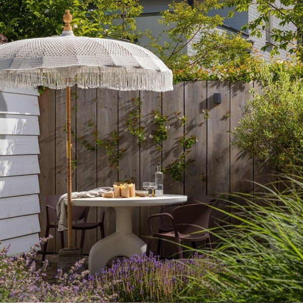 Пластмасова кръгла градинска маса за хранене ø 120 cm Luno – WOOOD-image-3