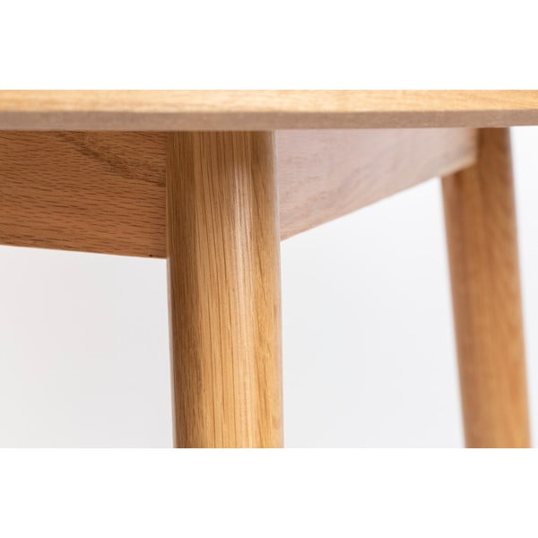 Кръгла маса за хранене с дъбов плот ø 120 cm Fabio - White Label-image-3