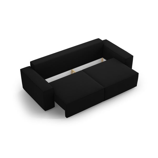 Черен разтегателен диван 247 cm Jodie – Micadoni Home-image-3