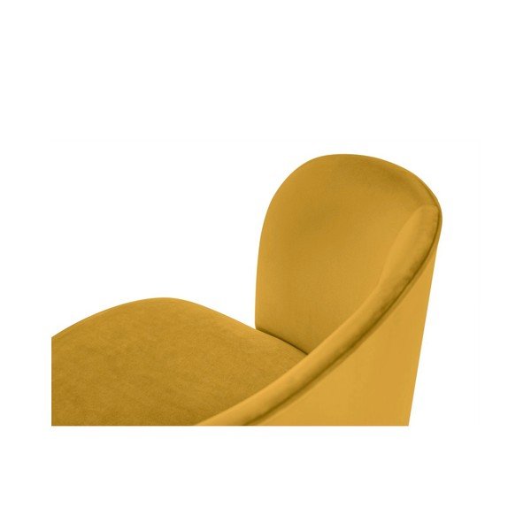 Жълт трапезен стол с кадифена тапицерия Aurora - Windsor & Co Sofas-image-3