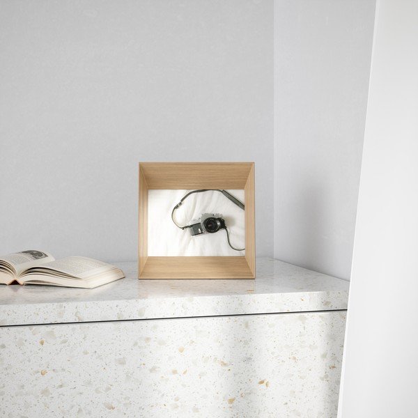 Дървена стояща рамка в естествен цвят 20x20 cm Lookout - Umbra-image-4