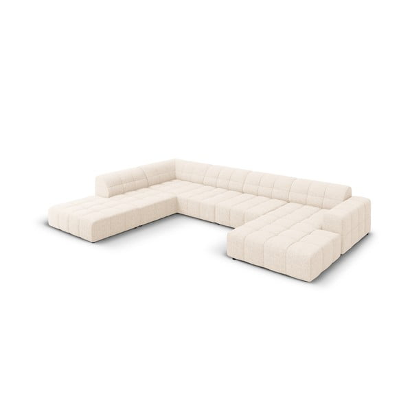 Кремав ъглов диван (ляв ъгъл/"U") Chicago - Cosmopolitan Design-image-3