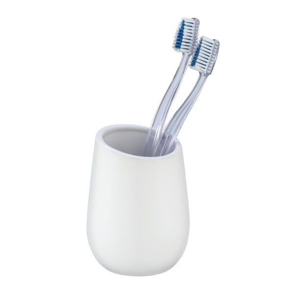 Бяла керамична чаша за четки за зъби Badi - Wenko-image-1
