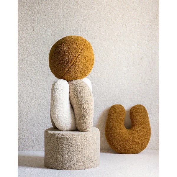 Кафява детска възглавница за диван от букле Ball – Wigiwama-image-4