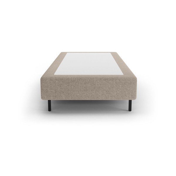 Бежово тапицирано единично легло без табла 90x200 cm Whale – Micadoni -image-2