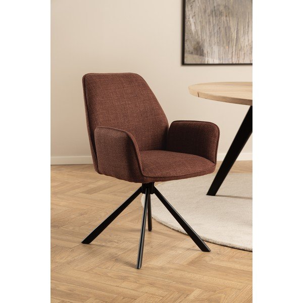 Тапицирани трапезни столове в комплект с подлакътници 2 бр. в тухлен цвят Glenda – Actona-image-1