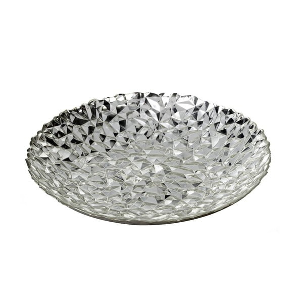Стъклена купа Theta, сребърна, Ø40 cm - Parlane