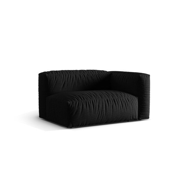 Черен модул за диван (десен ъгъл) Martina – Micadoni Home-image-2