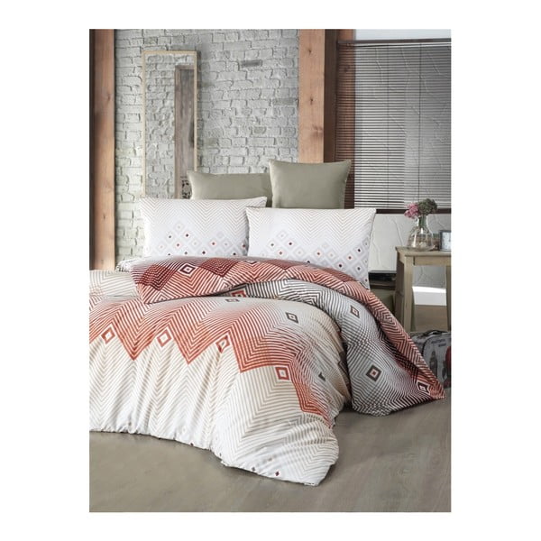 Спално бельо за двойно легло с чаршаф и калъфка за възглавница Adriana Terra, 160 x 220 cm - Mijolnir