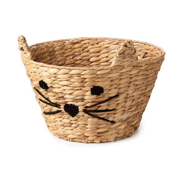 Детска кошница за играчки от воден зюмбюл естествена ø 35x26 cm Cat – Compactor