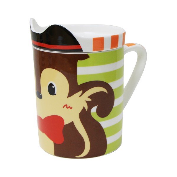 Hrnek z kostního porcelánu s víčkem Silly Design Stuart, 280 ml-image-1