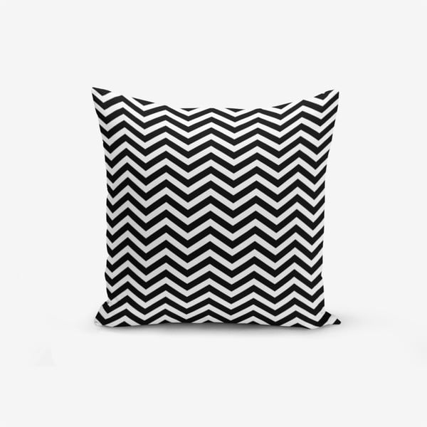 Черно-бяла калъфка за възглавница със смес от памук Stardust, 45 x 45 cm - Minimalist Cushion Covers