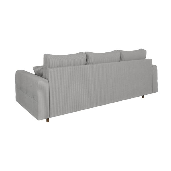Светлосив диван от рипсено кадифе 210 cm Ariella – Ropez-image-2