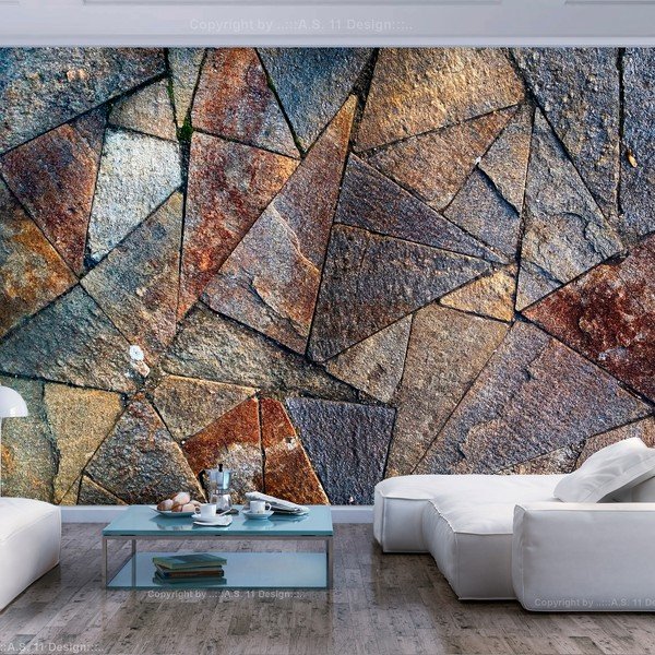 Широкоформатен тапет Цветно , 400 x 280 cm Pavement Tiles - Artgeist-image-1