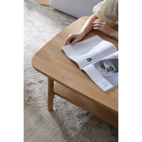 Масичка за кафе от масивен дъб в естествен цвят  60x100 cm Twig – The Beds-image-4