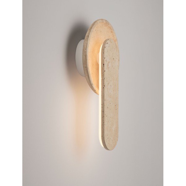 Бежова каменна LED стенна лампа Mavis – Nova Luce-image-4
