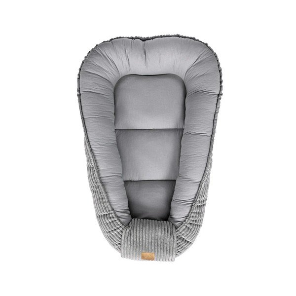 Сиво гнездо за бебе 55x83 cm – Meowbaby-image-1