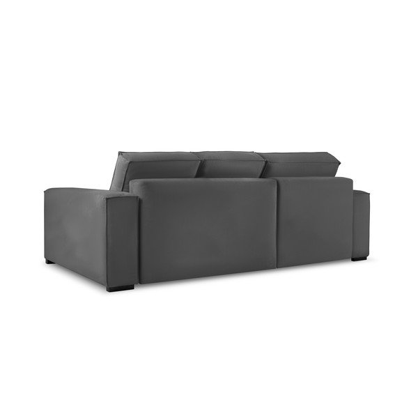 Тъмно сив велурен разтегателен диван Azalea - Mazzini Sofas-image-3