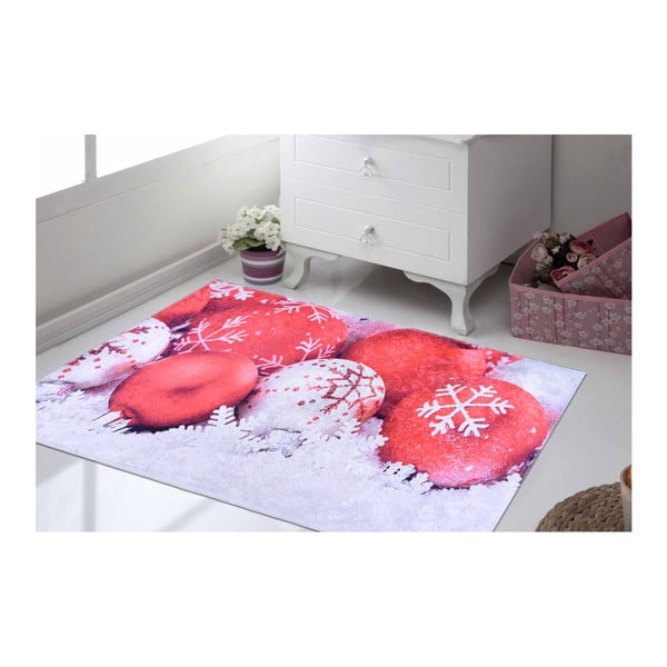 Червен и бял килим Декорации, 50 x 80 cm - Vitaus