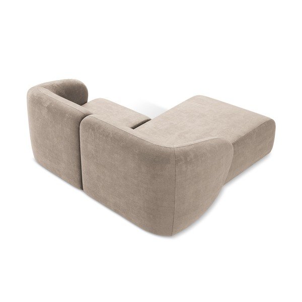 Светлокафяв шенилов ъглов диван (ляв ъгъл) Lani – Makamii-image-3