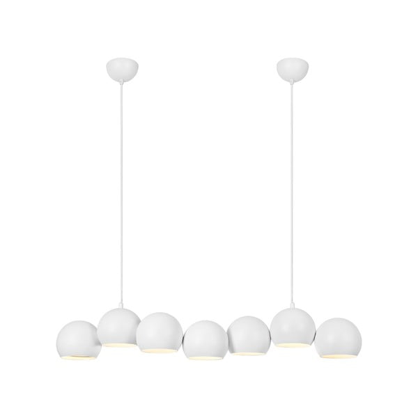 Бяло висящо осветително тяло с метален абажур Cupolo – Markslöjd